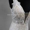 Crystal Design Champagne Prom mermaid lace wedding dress bridal gowns 2021